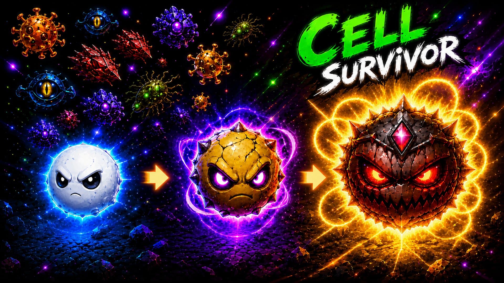 Cell Survivor: Acción Roguelite de Hordas Microscópicas
