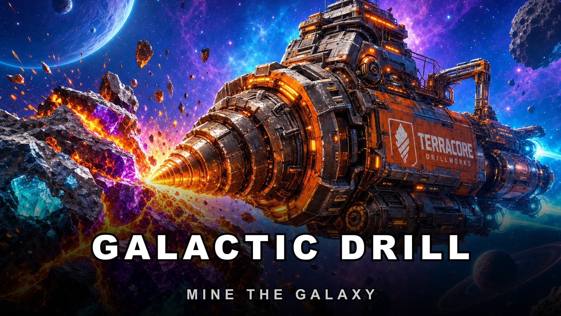 Galactic Drill — Free Pixel Mining Arcade Game