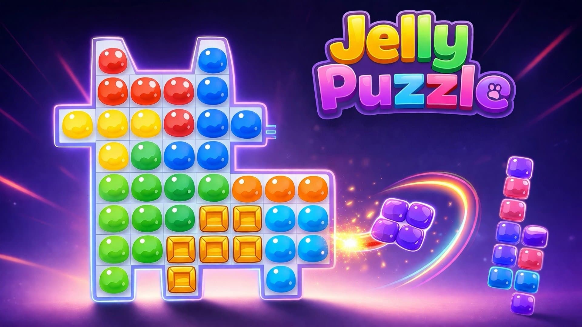 Jelly Puzzle: Arrastra, Suelta y Empareja Patrones Gelatinosos Online